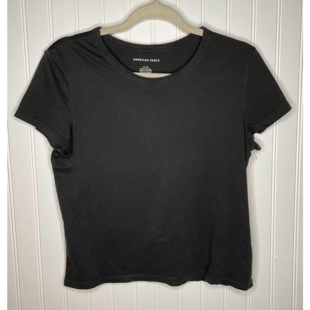 Women's American Eagle Black T-Shirt Size S